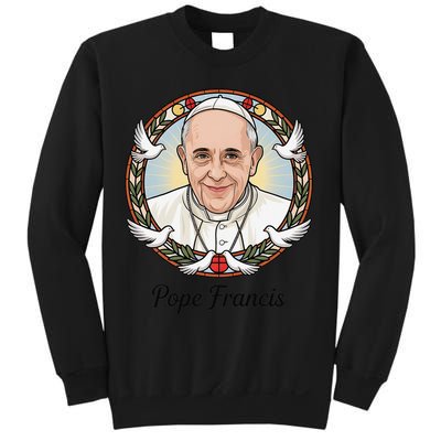 Pope Francis Design Catholic Christian Devotees Souvenir Sweatshirt