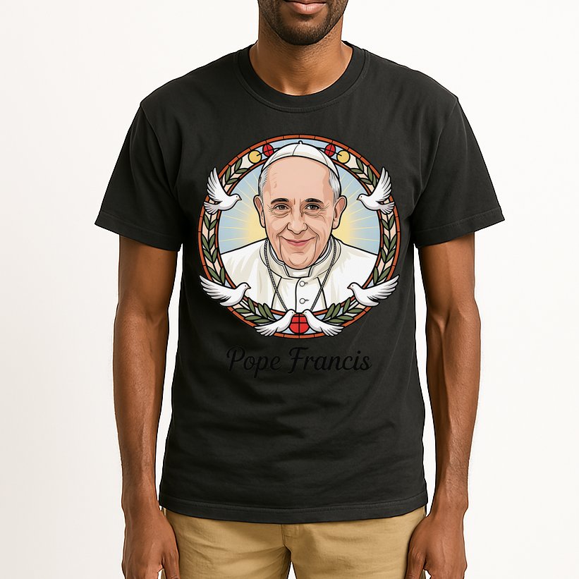 Pope Francis Design Catholic Christian Devotees Souvenir Tall T-Shirt