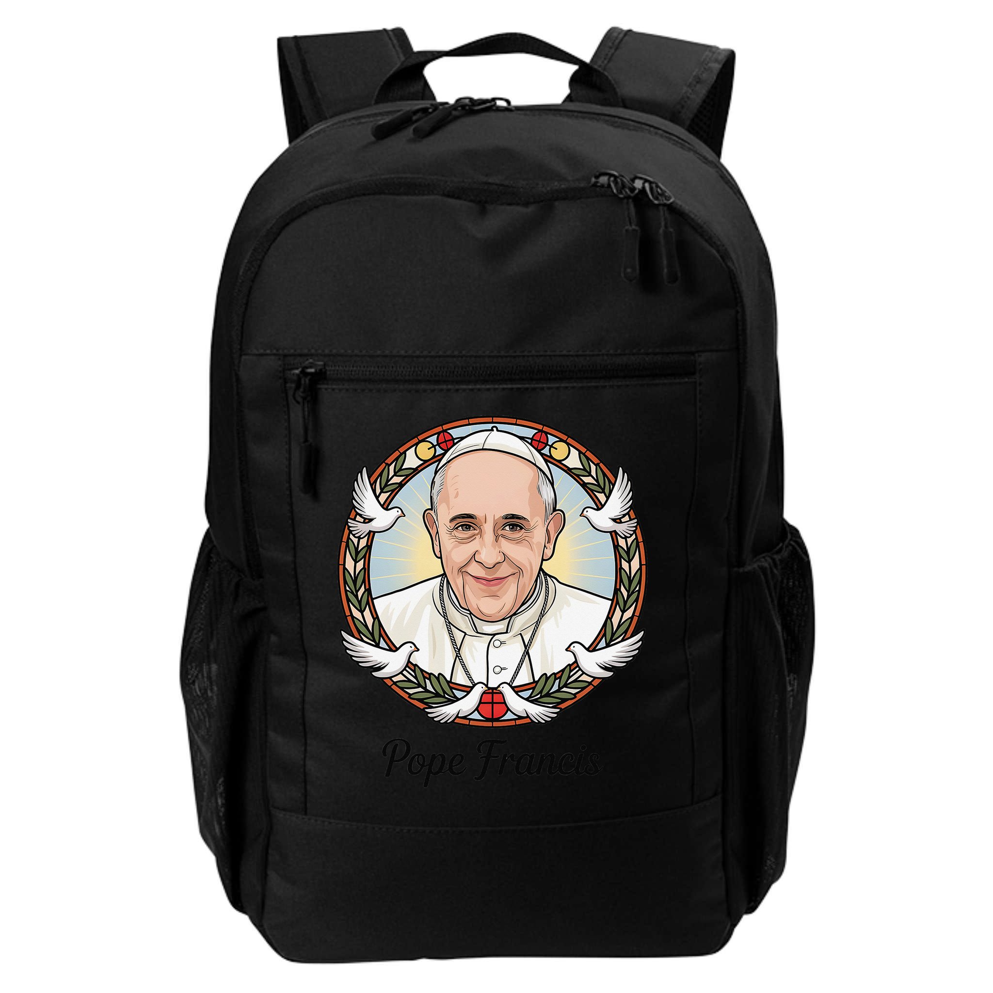 Pope Francis Design Catholic Christian Devotees Souvenir Backpack