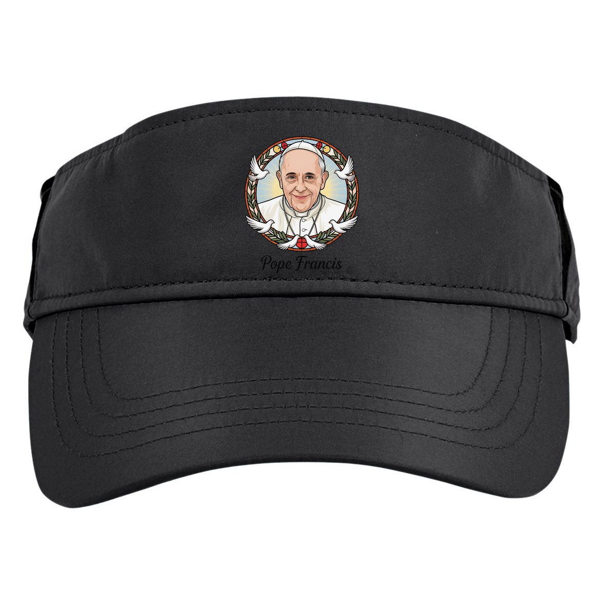 Pope Francis Design Catholic Christian Devotees Souvenir Adult Drive Performance Visor