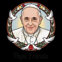 Pope Francis Design Catholic Christian Devotees Souvenir 16 in Basic Backpack