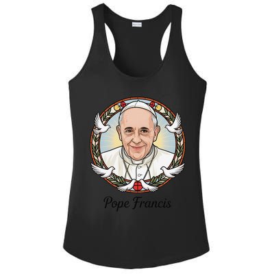 Pope Francis Design Catholic Christian Devotees Souvenir Ladies PosiCharge Competitor Racerback Tank