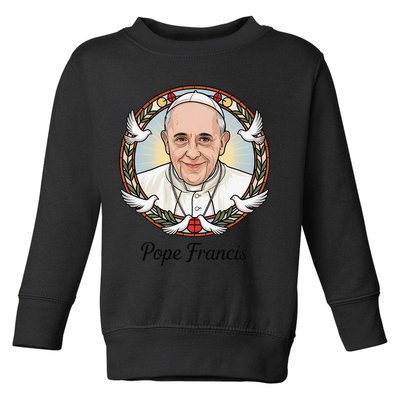 Pope Francis Design Catholic Christian Devotees Souvenir Toddler Sweatshirt