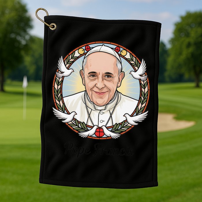 Pope Francis Design Catholic Christian Devotees Souvenir Golf Towel