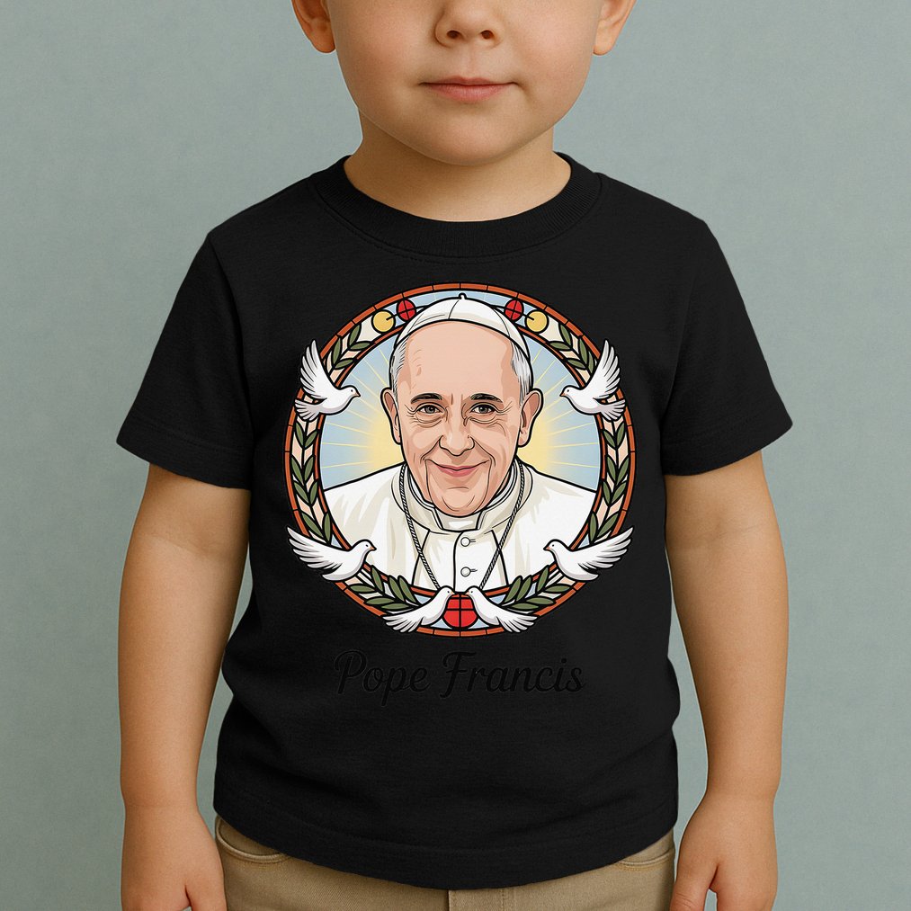 Pope Francis Design Catholic Christian Devotees Souvenir Toddler T-Shirt