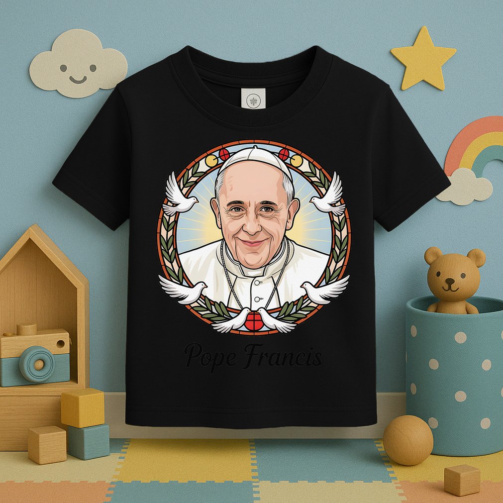 Pope Francis Design Catholic Christian Devotees Souvenir Toddler T-Shirt