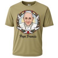 Pope Francis Design Catholic Christian Devotees Souvenir Cooling Performance Crew T-Shirt