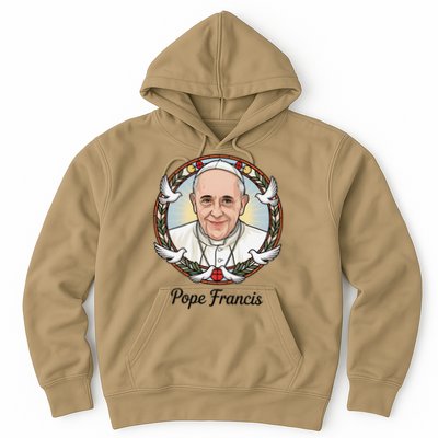 Pope Francis Design Catholic Christian Devotees Souvenir Hoodie