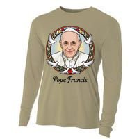 Pope Francis Design Catholic Christian Devotees Souvenir Cooling Performance Long Sleeve Crew