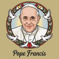 Pope Francis Design Catholic Christian Devotees Souvenir Cooling Performance Long Sleeve Crew