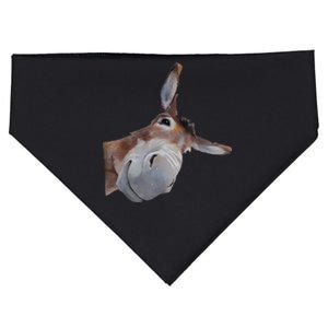 Peachbruh Funny Donkey Art Donkey Head Smile Eagerlys USA-Made Doggie Bandana