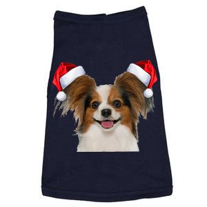 Papillion Fun Dog Santa Hat Image Funny Christmas Gift Doggie Tank