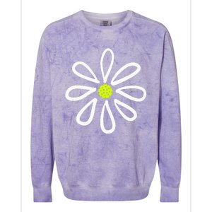 Pickleball Flower Daisy Pickleball Center Colorblast Crewneck Sweatshirt