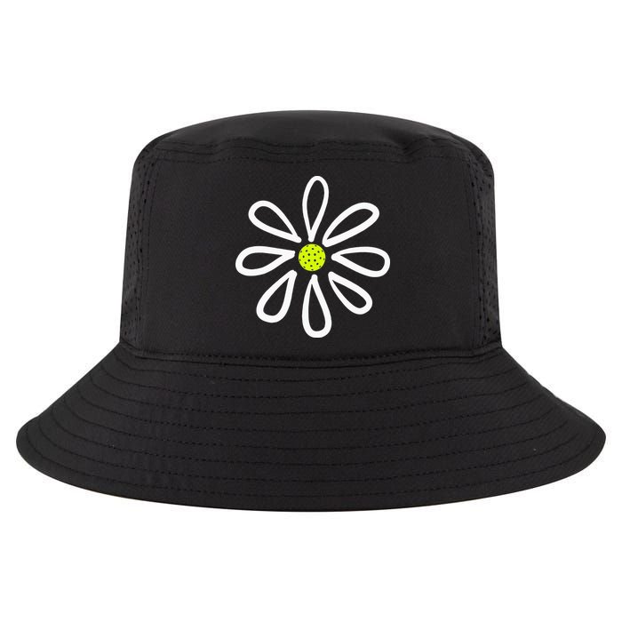 Pickleball Flower Daisy Pickleball Center Cool Comfort Performance Bucket Hat