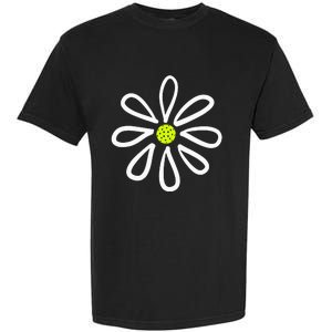 Pickleball Flower Daisy Pickleball Center Garment-Dyed Heavyweight T-Shirt