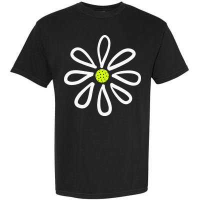 Pickleball Flower Daisy Pickleball Center Garment-Dyed Heavyweight T-Shirt