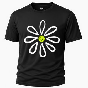 Pickleball Flower Daisy Pickleball Center Cooling Performance Crew T-Shirt