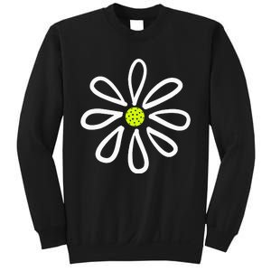 Pickleball Flower Daisy Pickleball Center Sweatshirt