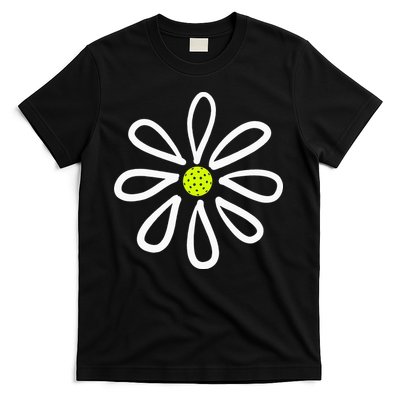 Pickleball Flower Daisy Pickleball Center T-Shirt