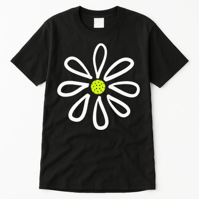 Pickleball Flower Daisy Pickleball Center Tall T-Shirt