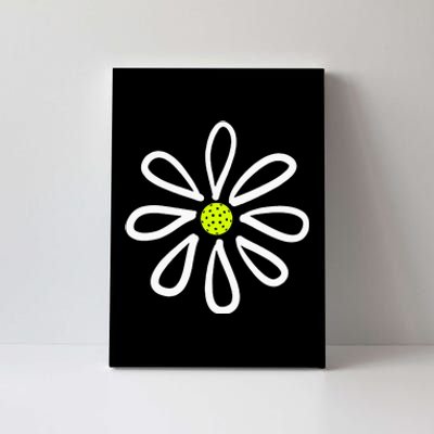 Pickleball Flower Daisy Pickleball Center Canvas