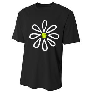 Pickleball Flower Daisy Pickleball Center Performance Sprint T-Shirt