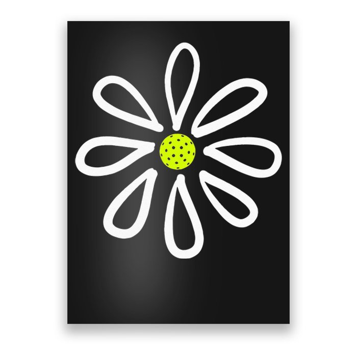 Pickleball Flower Daisy Pickleball Center Poster