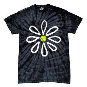 Pickleball Flower Daisy Pickleball Center Tie-Dye T-Shirt