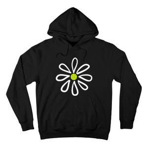 Pickleball Flower Daisy Pickleball Center Tall Hoodie