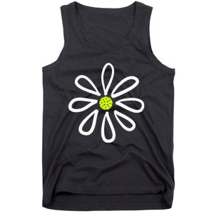 Pickleball Flower Daisy Pickleball Center Tank Top