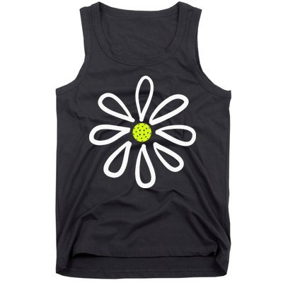 Pickleball Flower Daisy Pickleball Center Tank Top