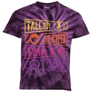 Perfect for dude TALL GUY BEARD TWINS PURPLE HOSER Kids Tie-Dye T-Shirt