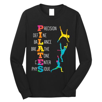 Pilates Fitness Exercise Training Contrology Meditation Long Sleeve Shirt