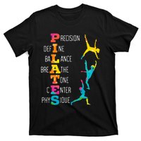 Pilates Fitness Exercise Training Contrology Meditation T-Shirt