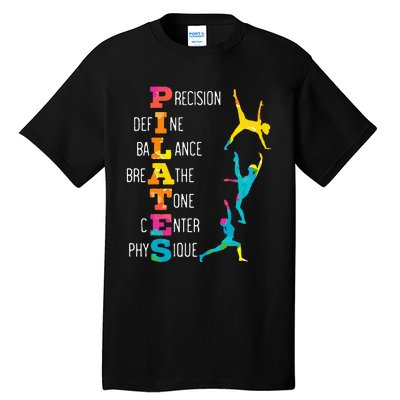 Pilates Fitness Exercise Training Contrology Meditation Tall T-Shirt