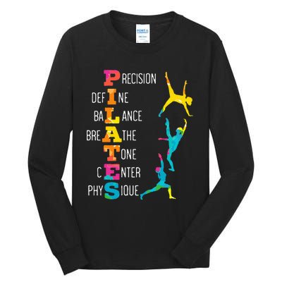 Pilates Fitness Exercise Training Contrology Meditation Tall Long Sleeve T-Shirt