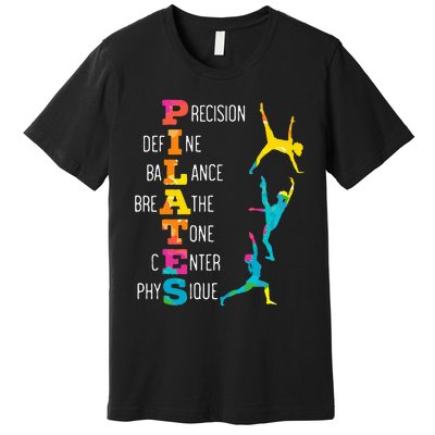 Pilates Fitness Exercise Training Contrology Meditation Premium T-Shirt