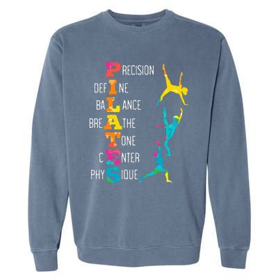 Pilates Fitness Exercise Training Contrology Meditation Garment-Dyed Sweatshirt