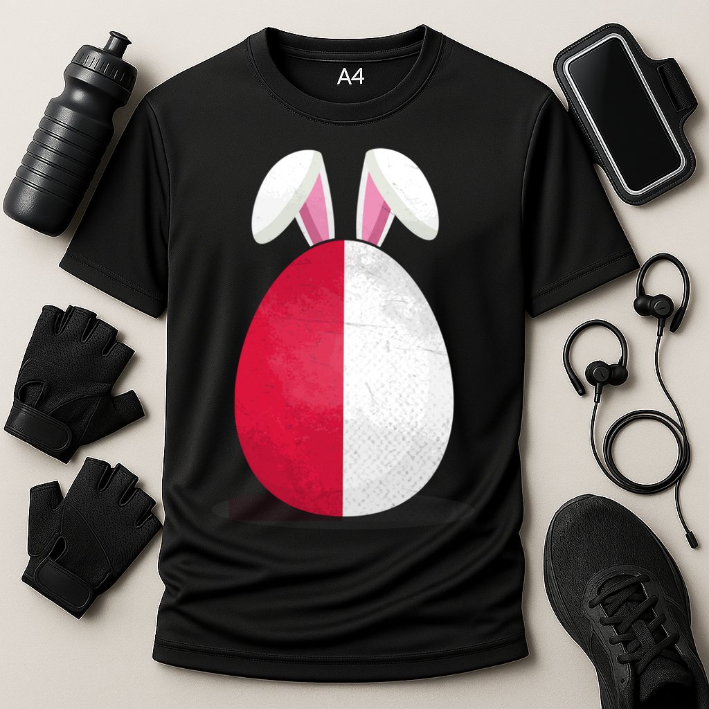 Poland Flag Egg Bunny Ears Polish Easter Sunday Great Gift Cooling Performance Crew T-Shirt