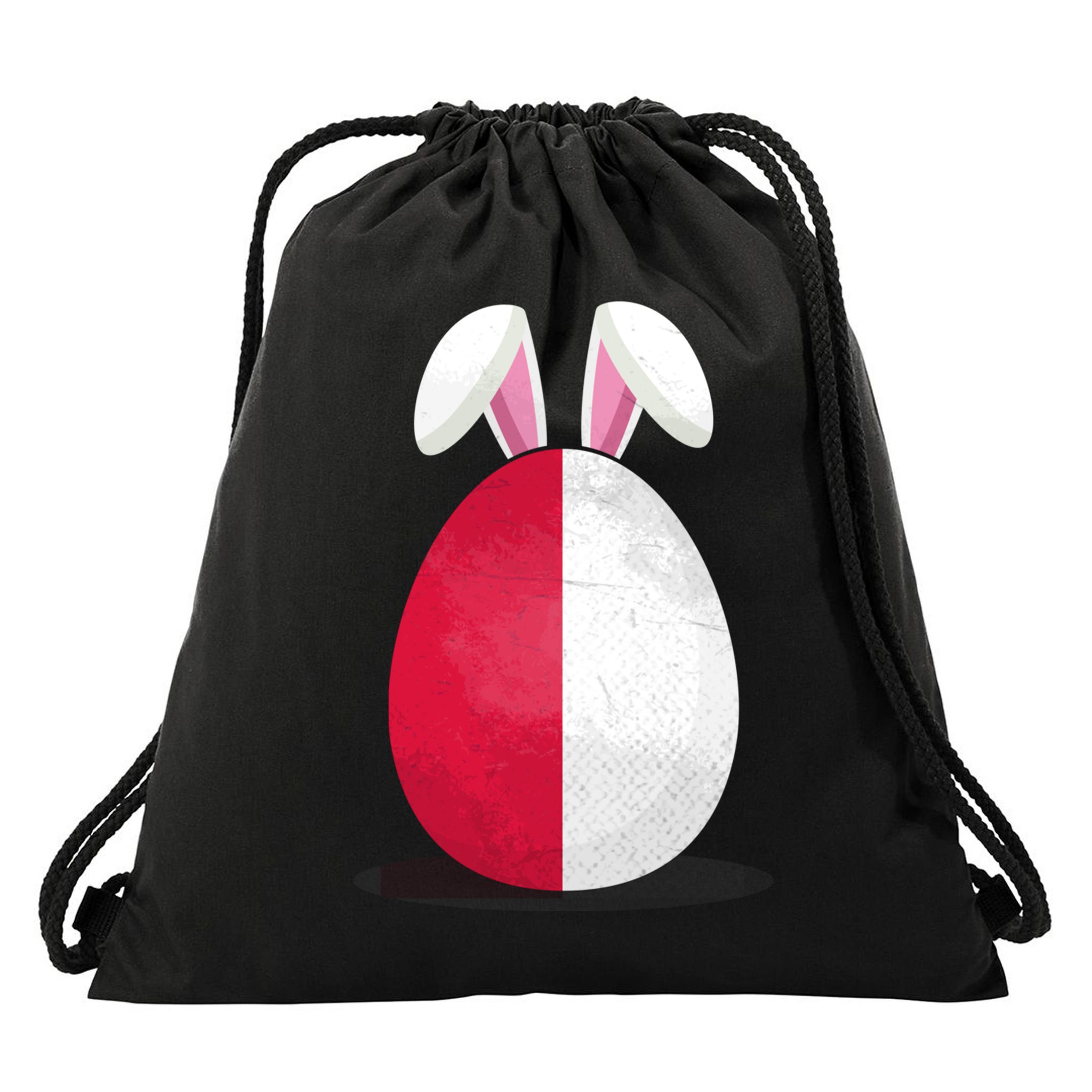 Poland Flag Egg Bunny Ears Polish Easter Sunday Great Gift Drawstring Bag