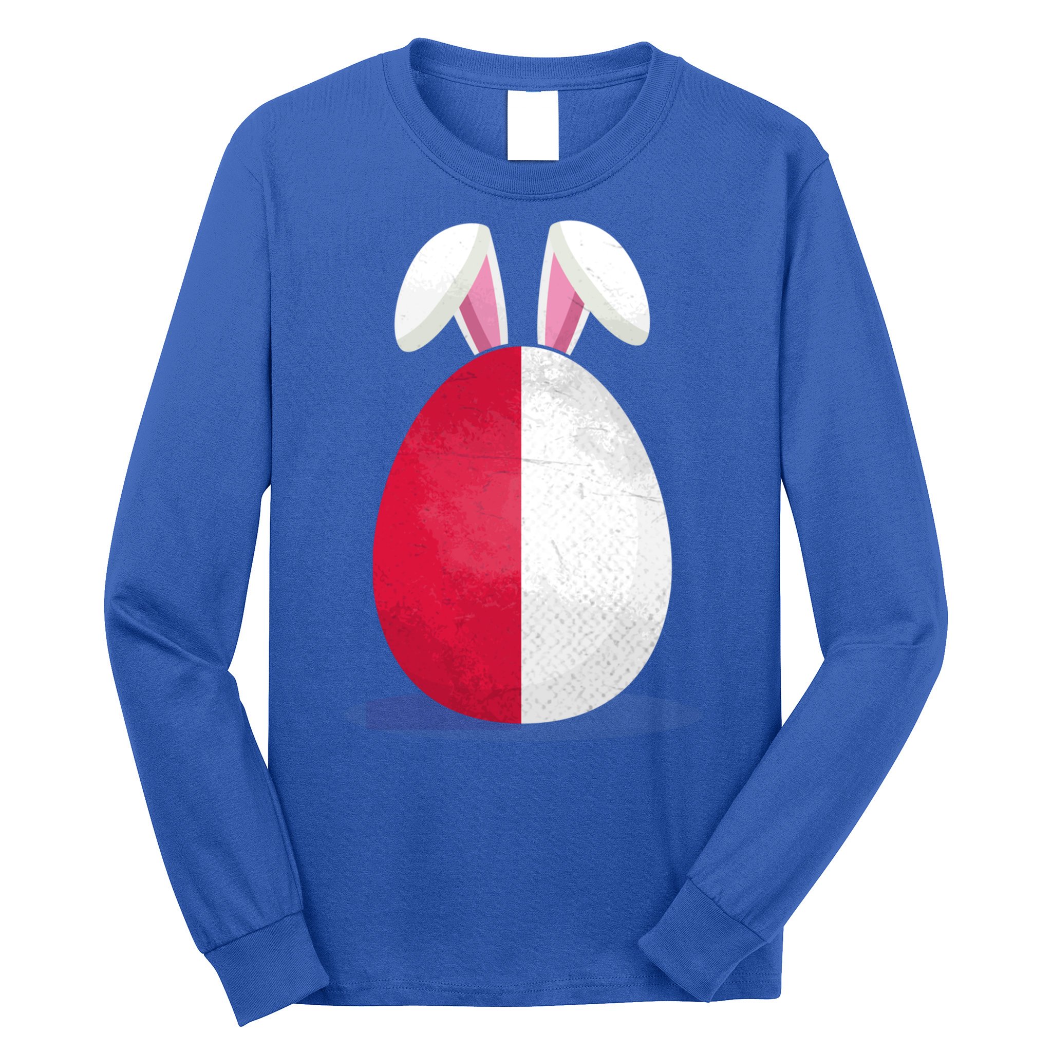 Poland Flag Egg Bunny Ears Polish Easter Sunday Great Gift Long Sleeve Shirt