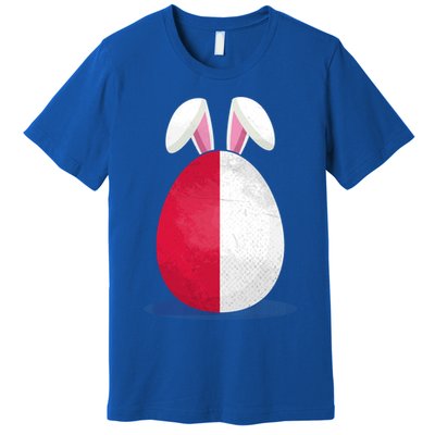 Poland Flag Egg Bunny Ears Polish Easter Sunday Great Gift Premium T-Shirt