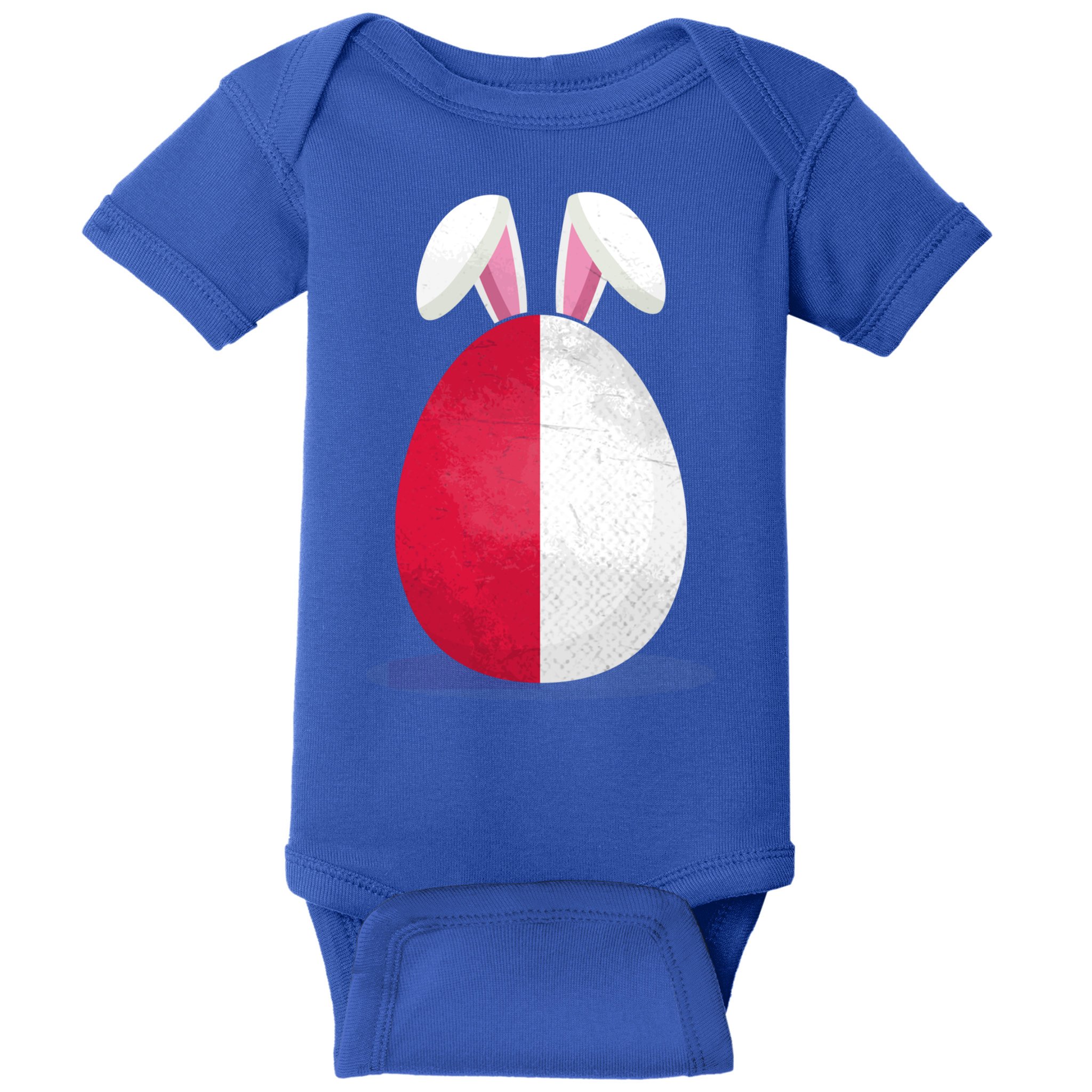 Poland Flag Egg Bunny Ears Polish Easter Sunday Great Gift Baby Bodysuit