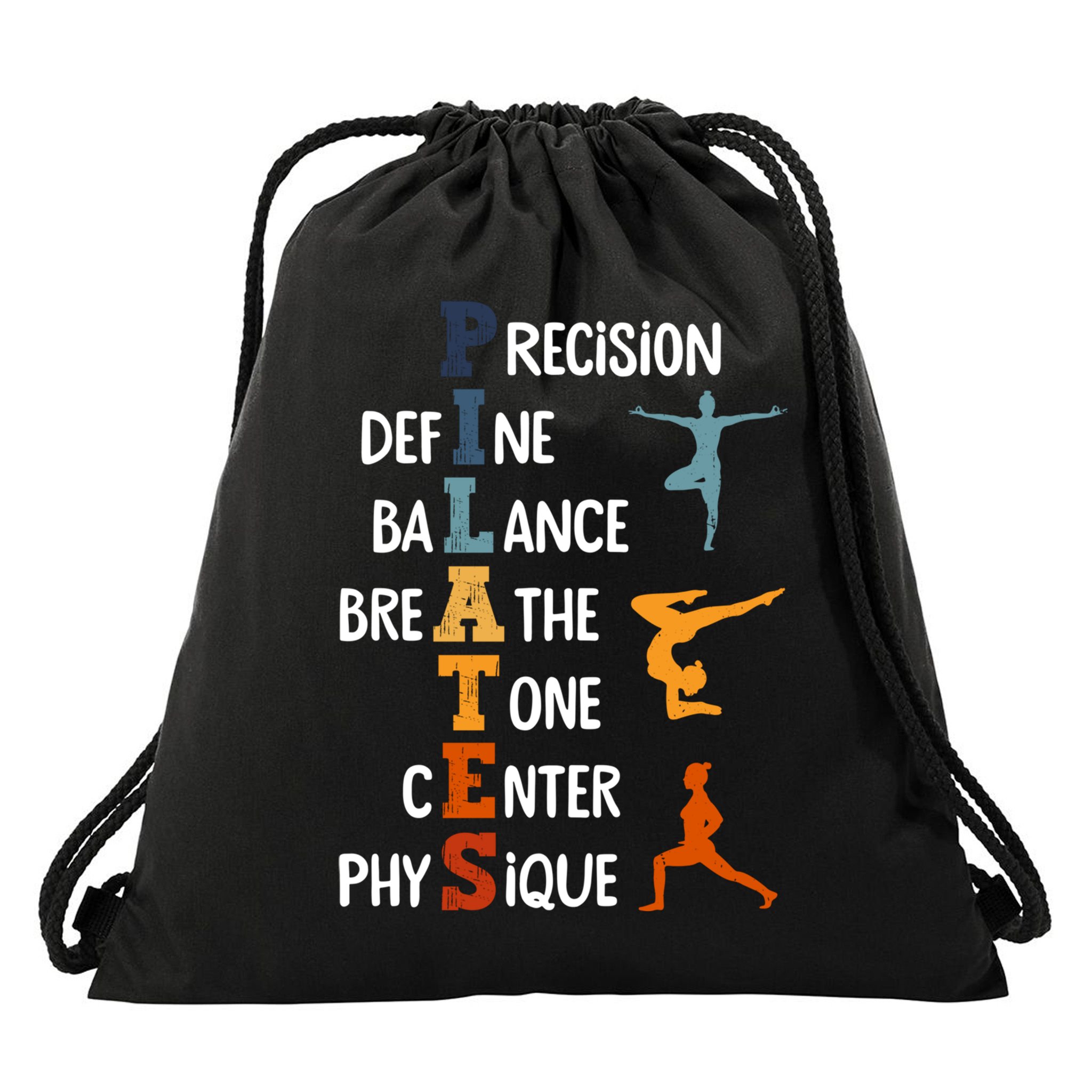 Pilates Fitness Exercise Training Pilates Lover Gift Drawstring Bag