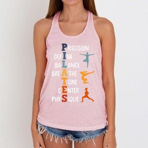 Pilates Fitness Exercise Training Pilates Lover Gift Women's Knotted Racerback Tank