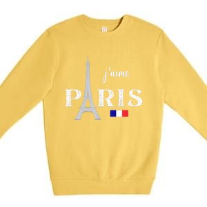 Paris France Eiffel Tower Souvenir Premium Crewneck Sweatshirt