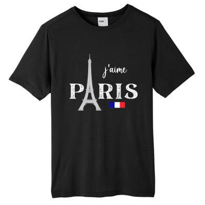 Paris France Eiffel Tower Souvenir Tall Fusion ChromaSoft Performance T-Shirt