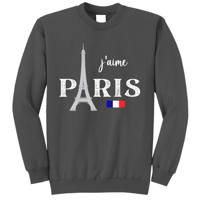 Paris France Eiffel Tower Souvenir Tall Sweatshirt