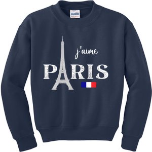 Paris France Eiffel Tower Souvenir Kids Sweatshirt