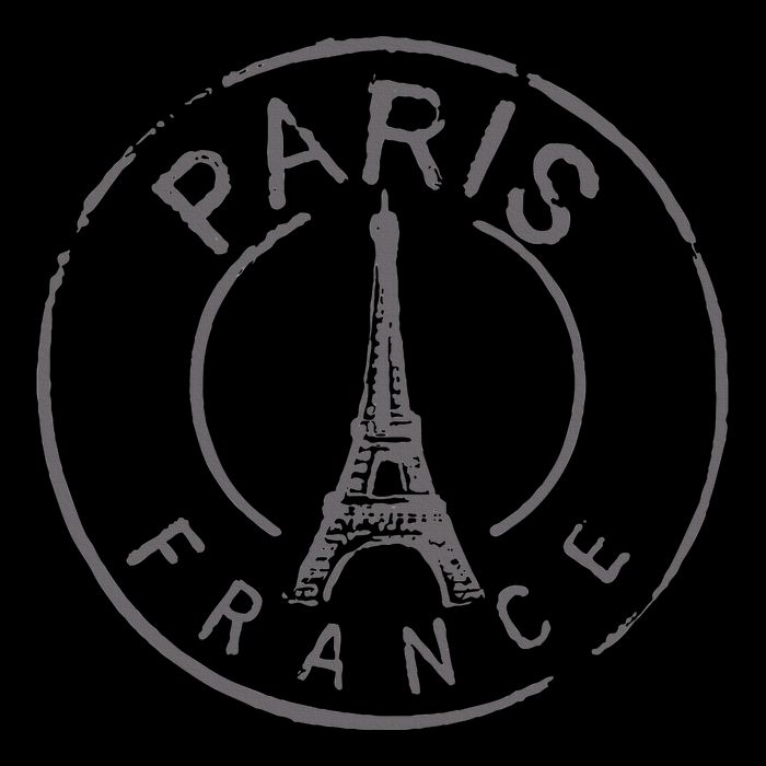 Paris France Eiffel Tower Love Stripe Pom Pom Beanie